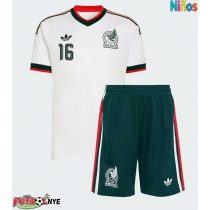 Camiseta México Julian Quinones #16 Visitante Equipación para niños Mundial 2026 manga corta (+ pantalones cortos)